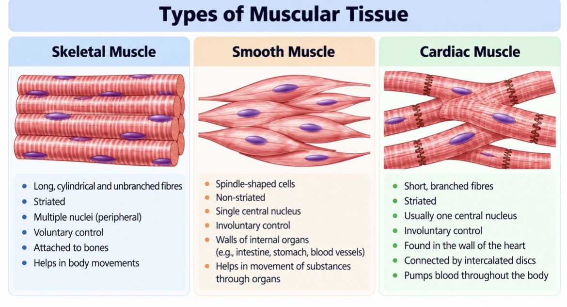 Muscular tissues types