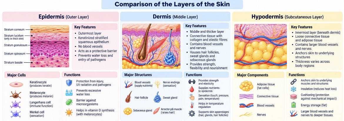 Skin function comparison