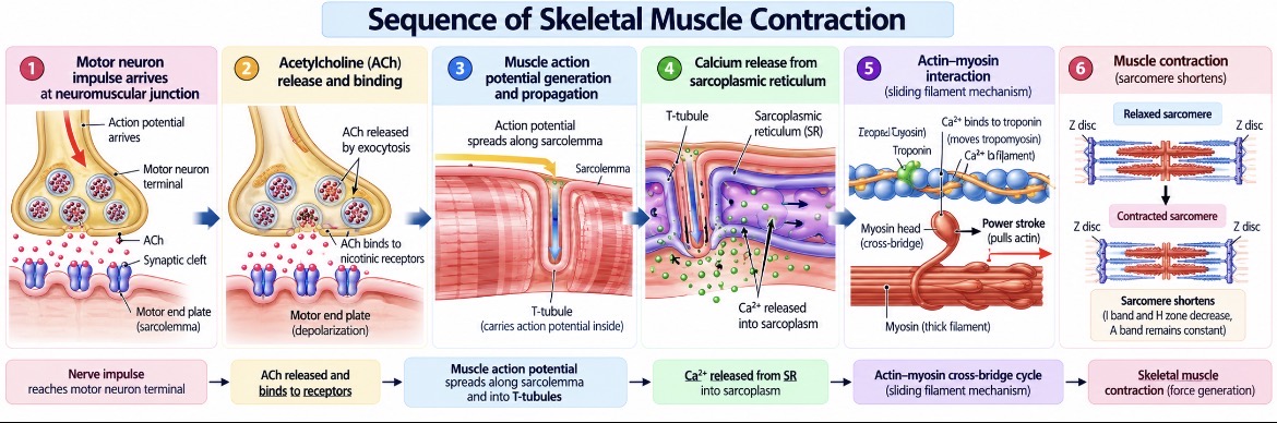 Sequence of skeleton muscle