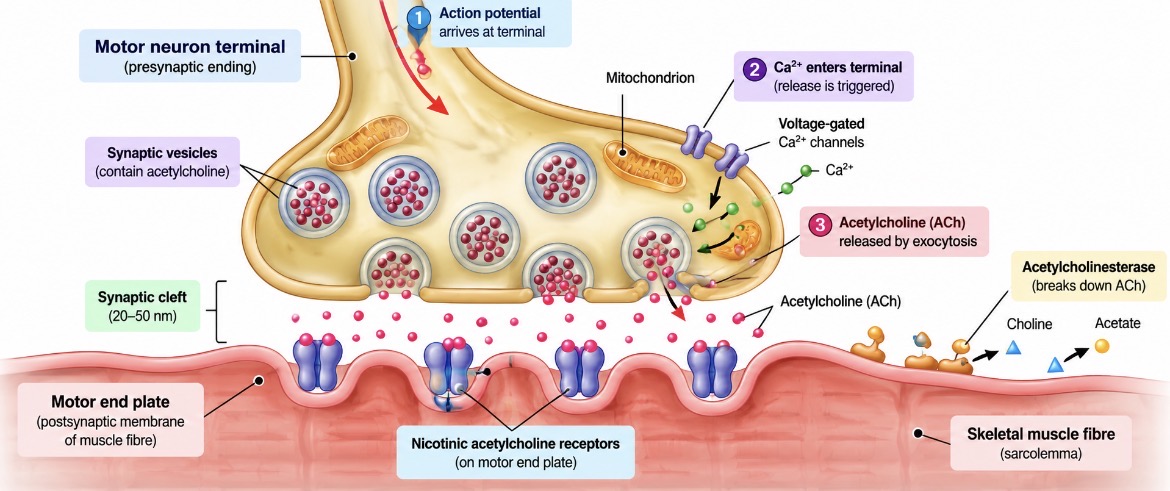 Motor neurons terminal